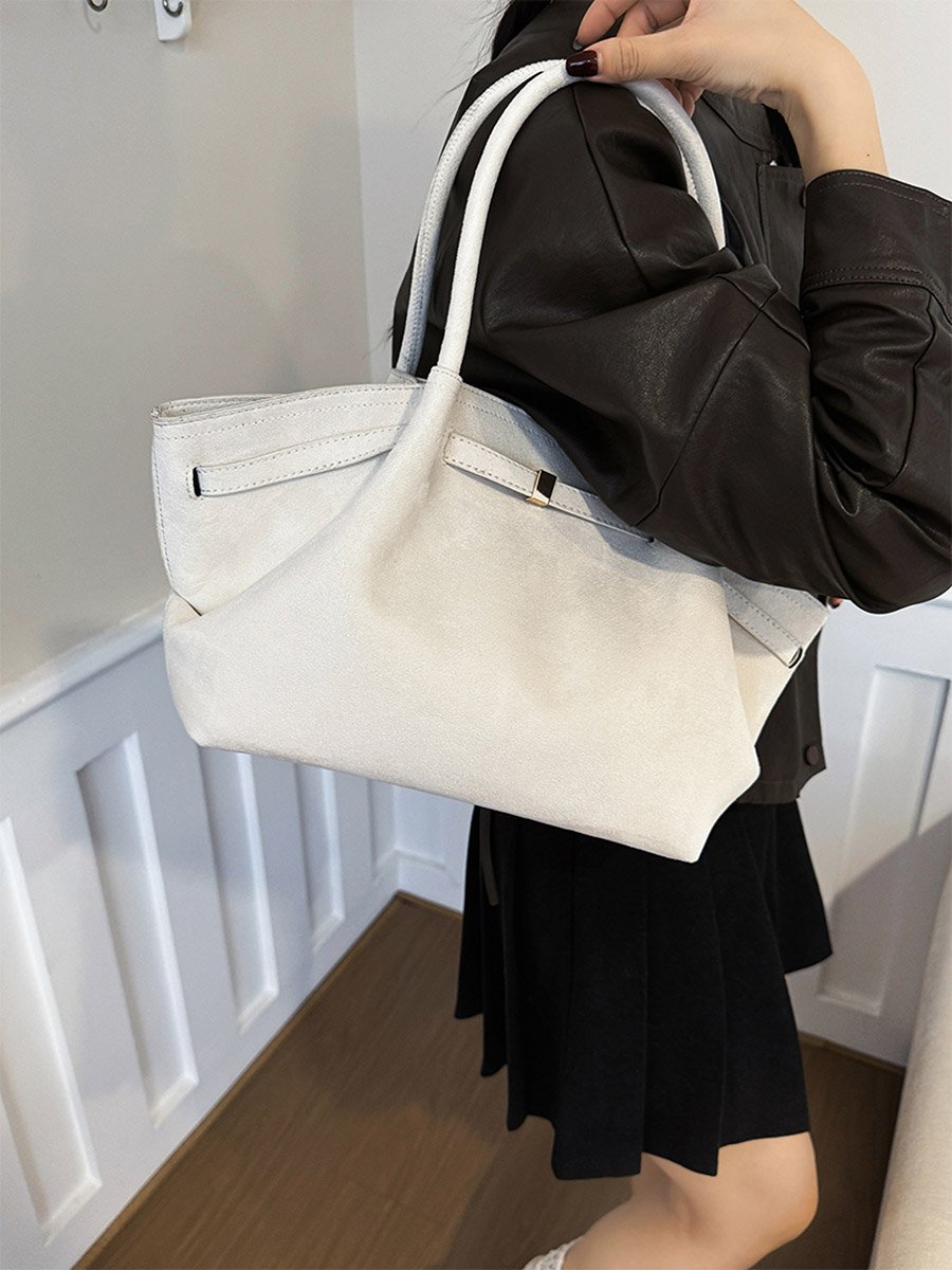 White Double Strap Shoulder Bag