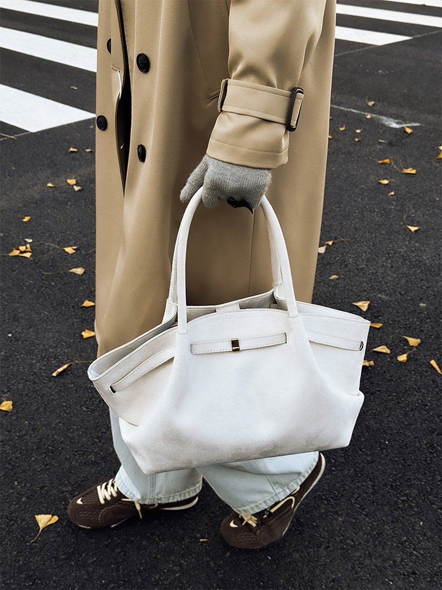 White Double Strap Shoulder Bag