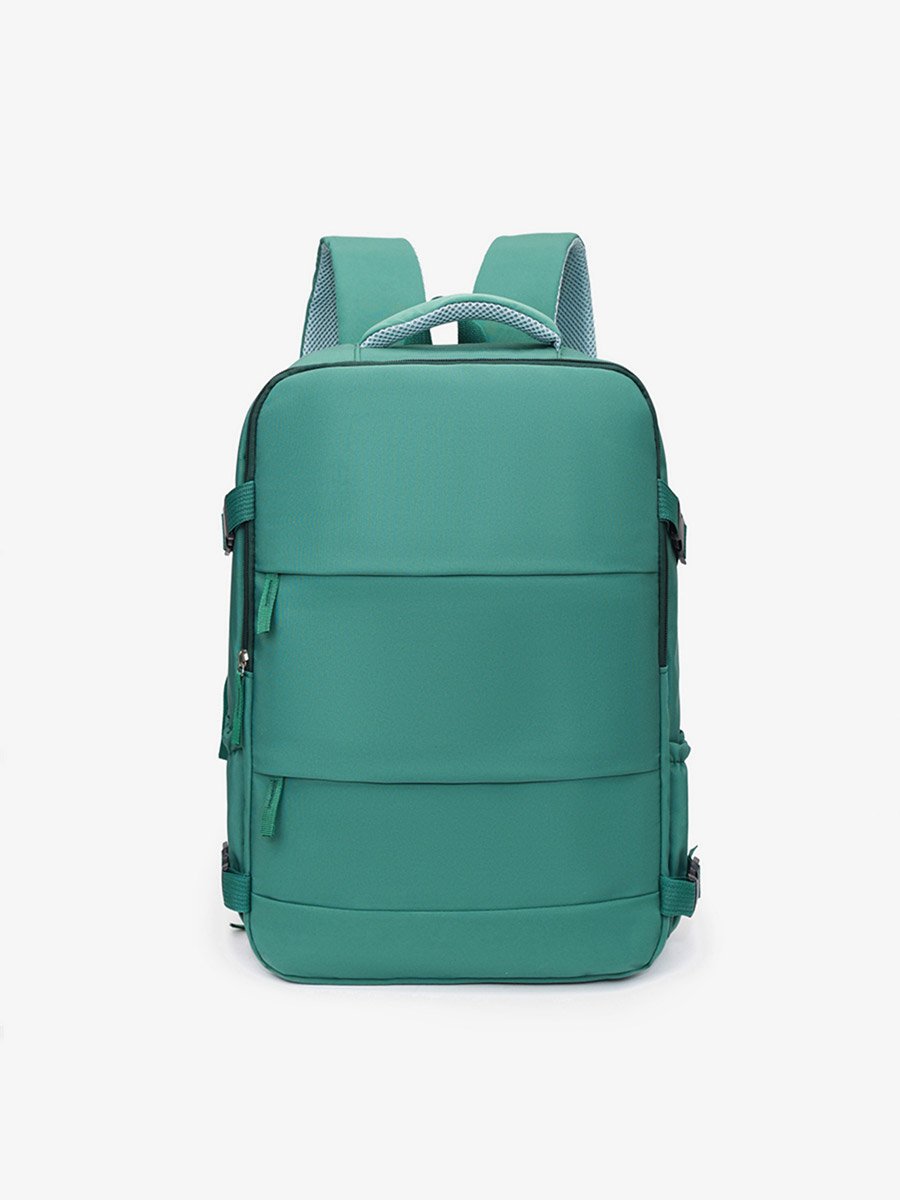 Green Zip Closure Backpack