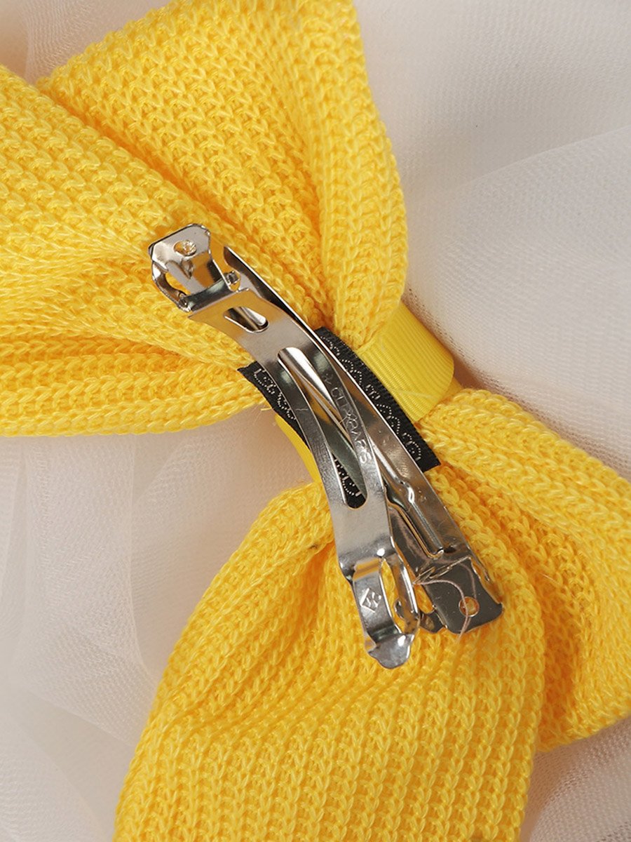 Yellow Bow Hair Clip