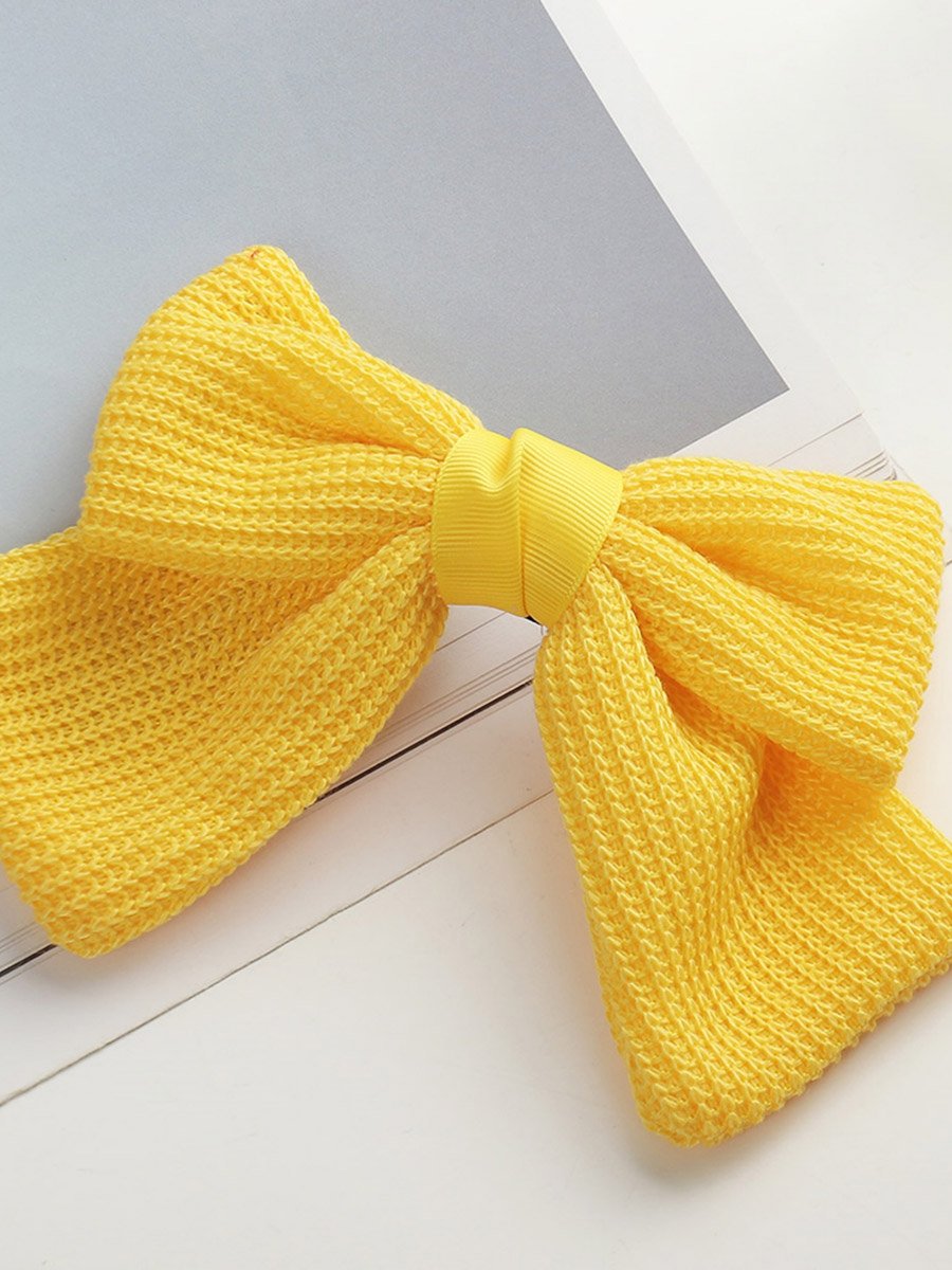 Yellow Bow Hair Clip