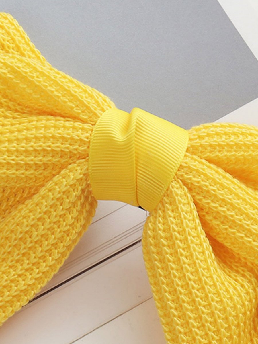 Yellow Bow Hair Clip