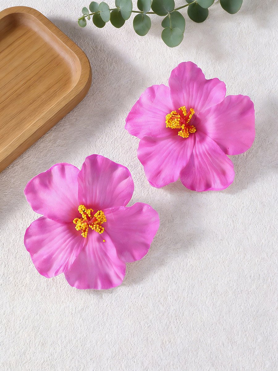 Pack of 2 - Pink Plumeria Hair Clip