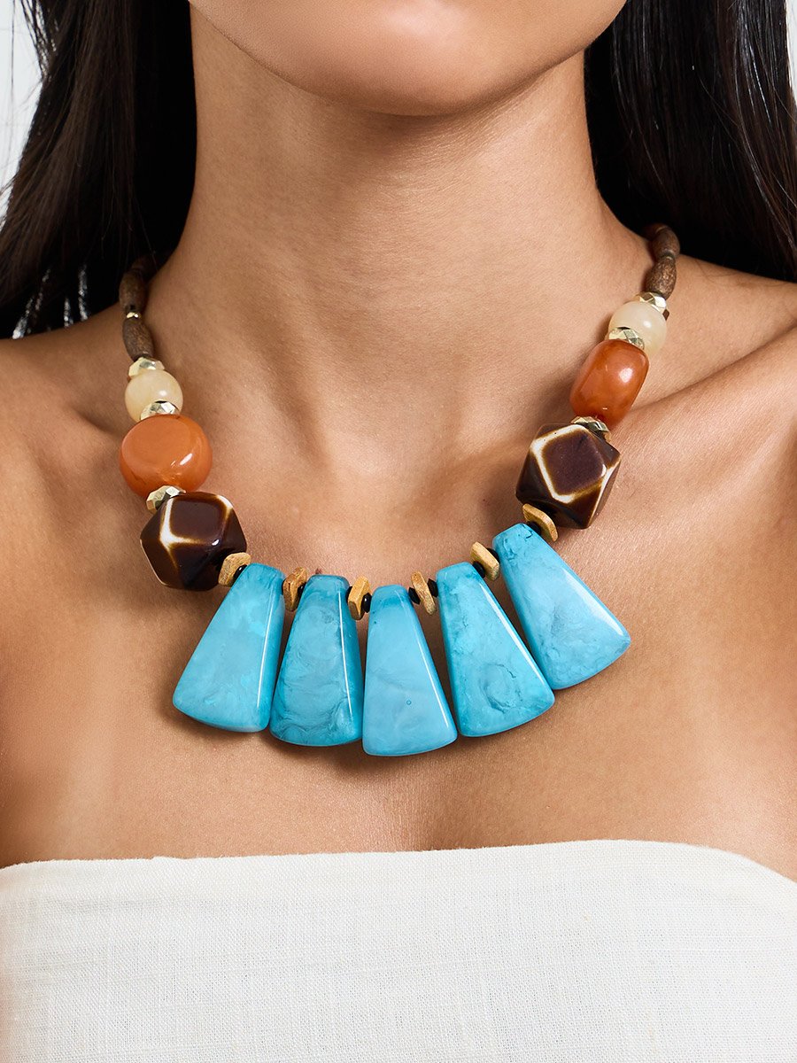 Boho Beaded Statement Necklace