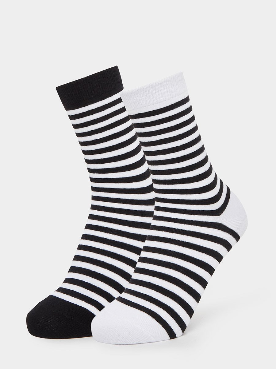 Pack of 2 - Striped Crew Socks