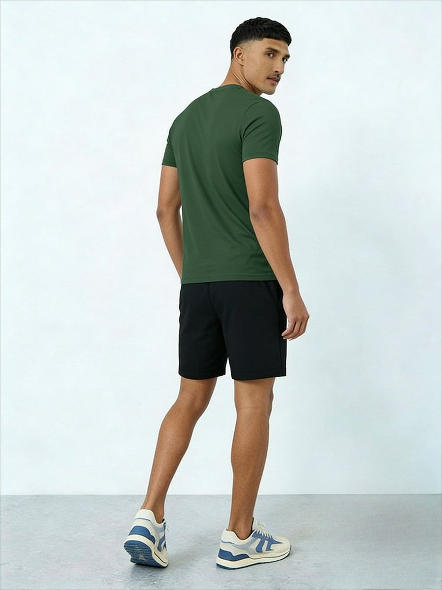 Men Printed Round Neck T-Shirt and Shorts Set