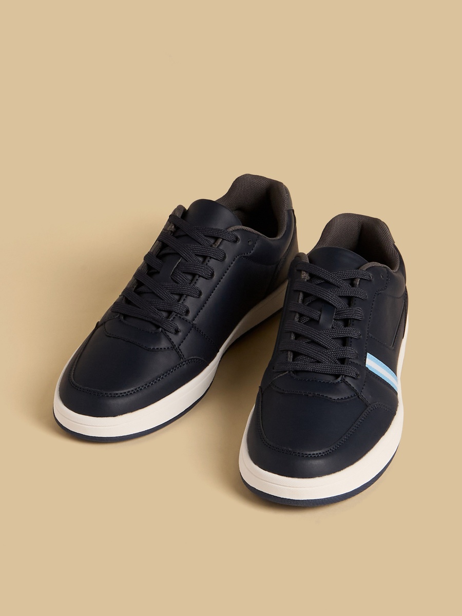 Panelled Lace-Up Sneakers