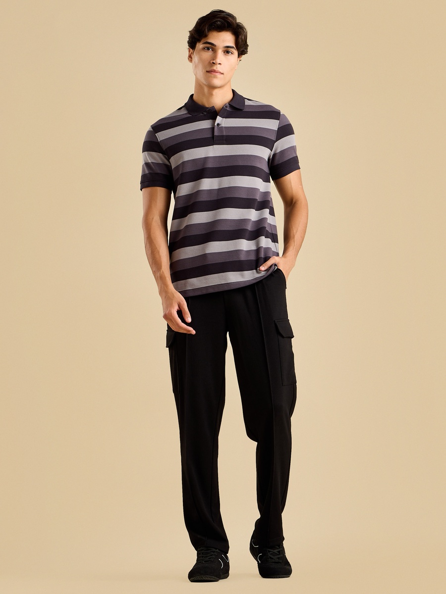 Striped Ottoman Polo T-Shirt