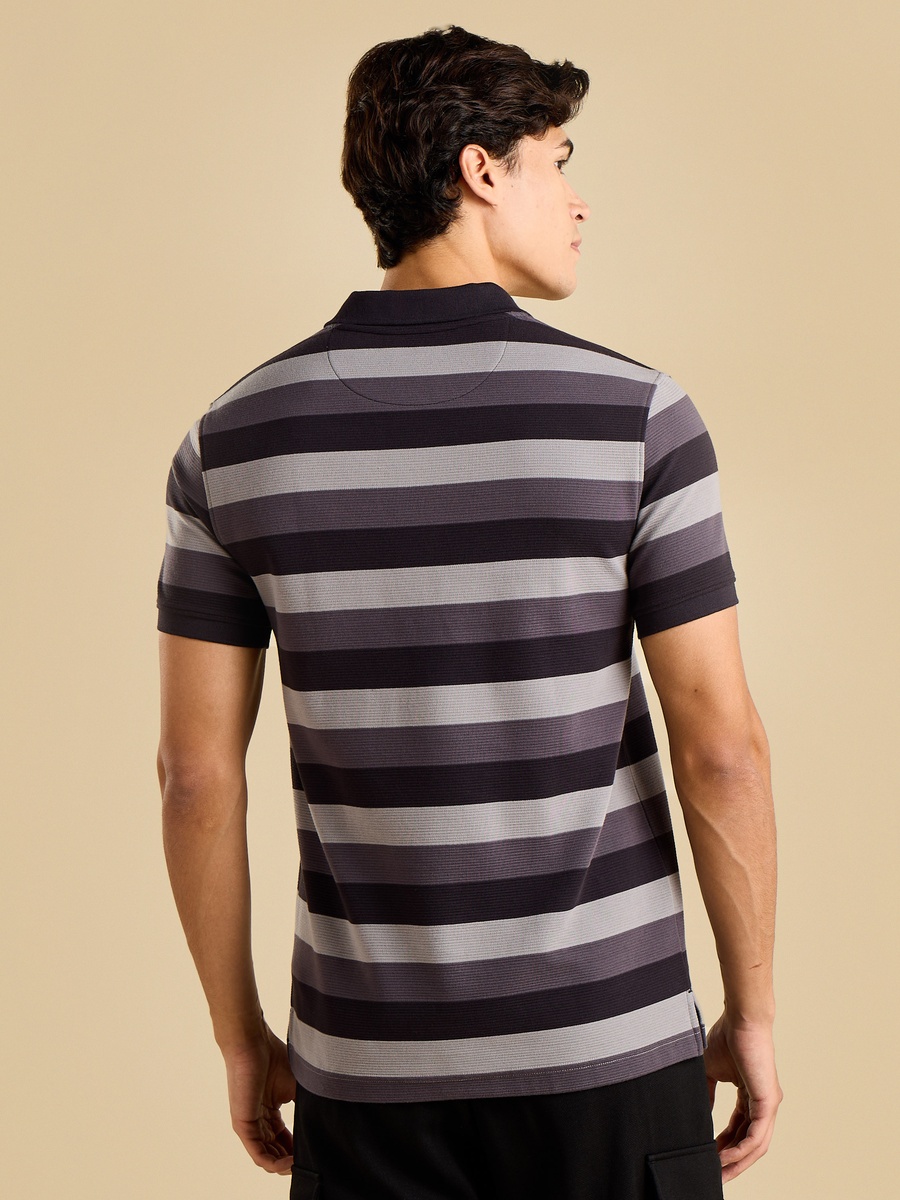 Striped Ottoman Polo T-Shirt