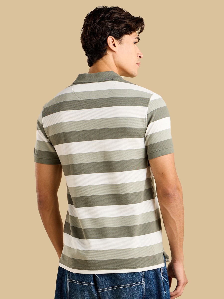 Striped Ottoman Polo T-Shirt