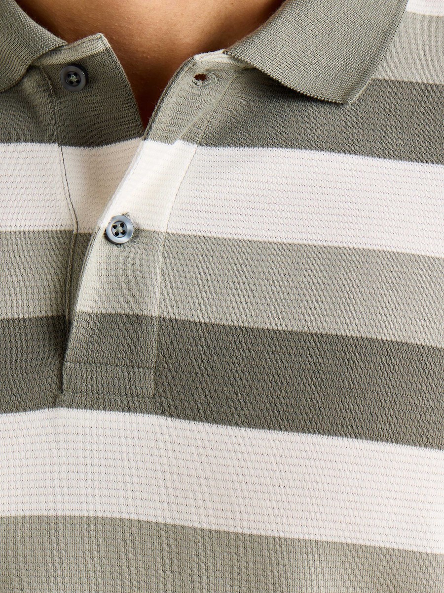 Striped Ottoman Polo T-Shirt