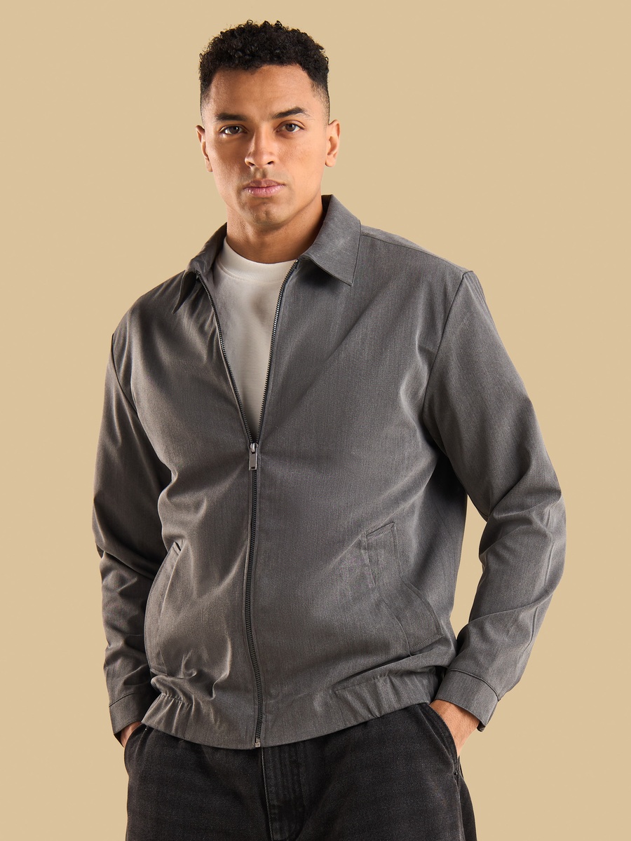 Zip Through Harrington Jacket