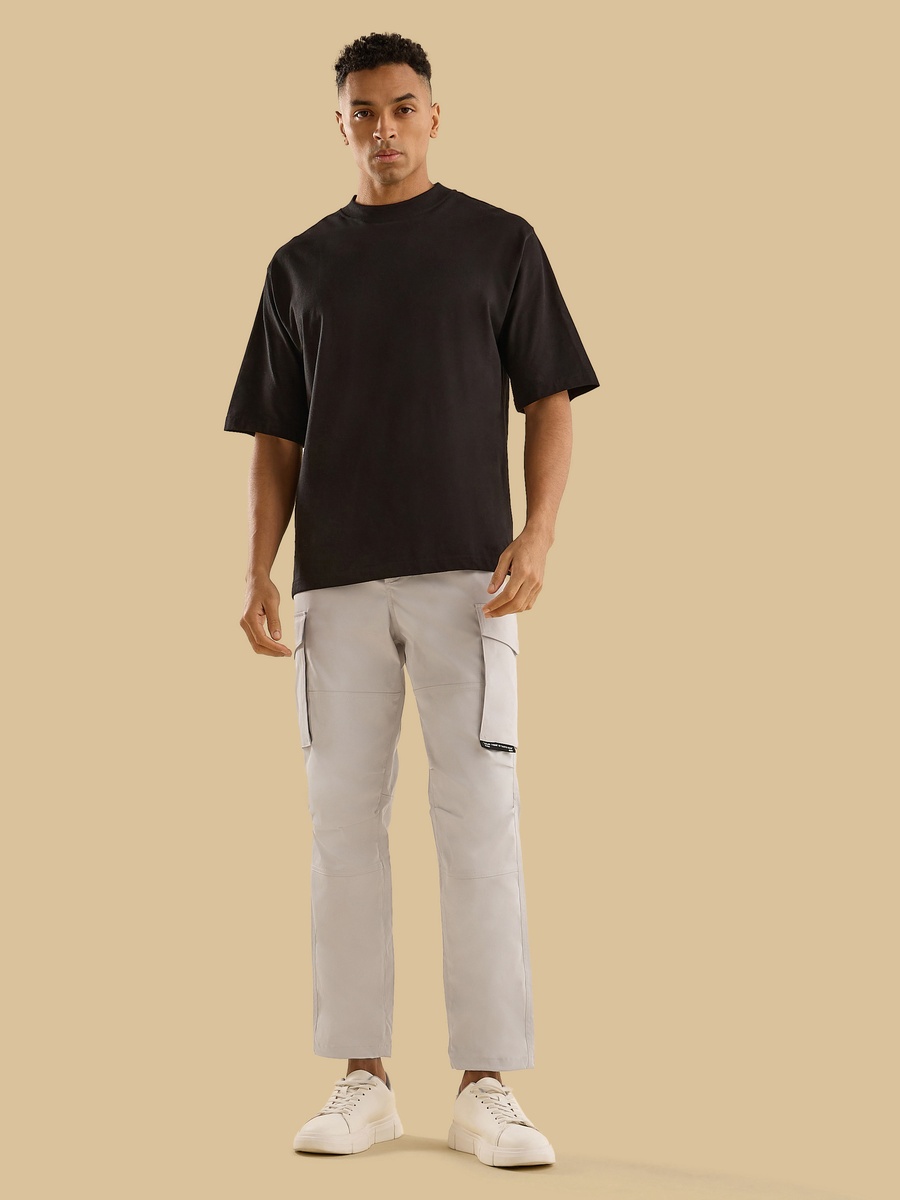 Slogan Applique Utility Pants