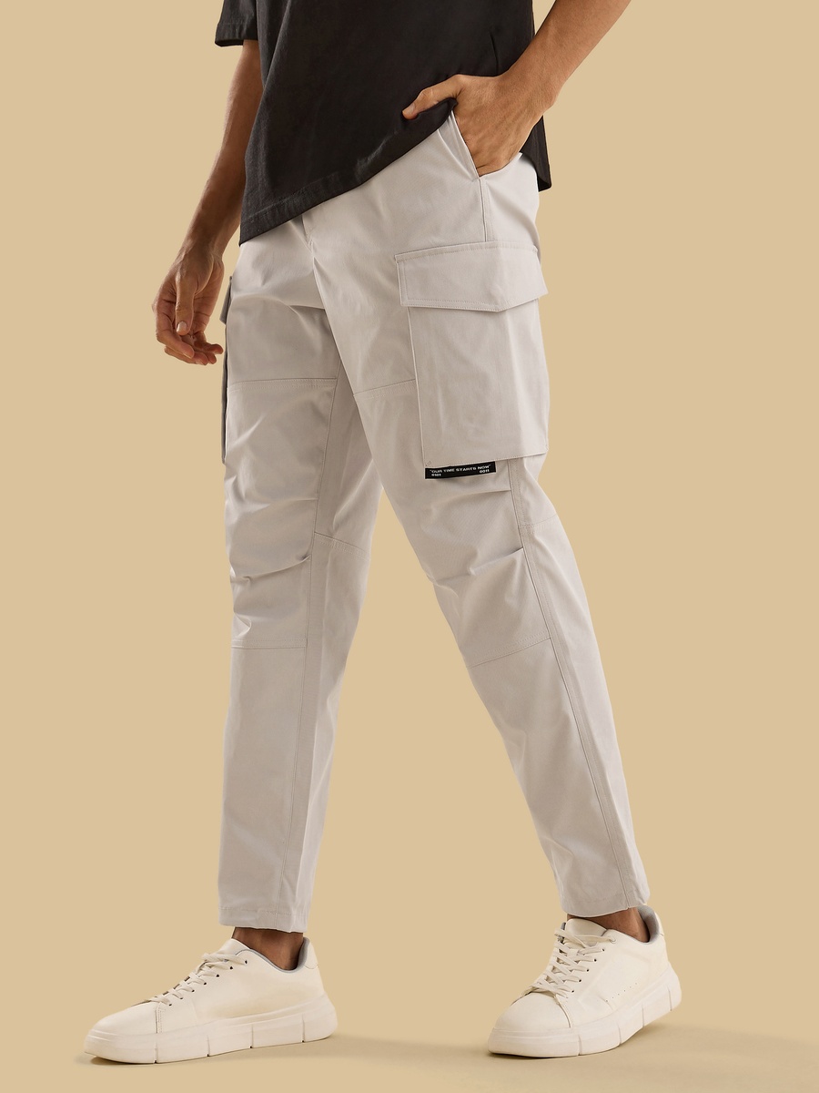 Slogan Applique Utility Pants