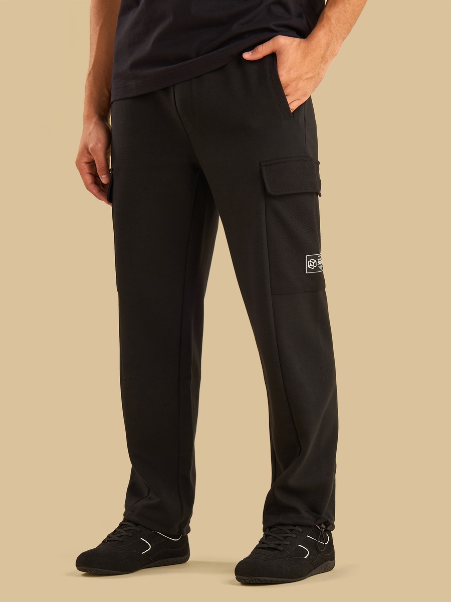 Pique Textured Cargo Joggers