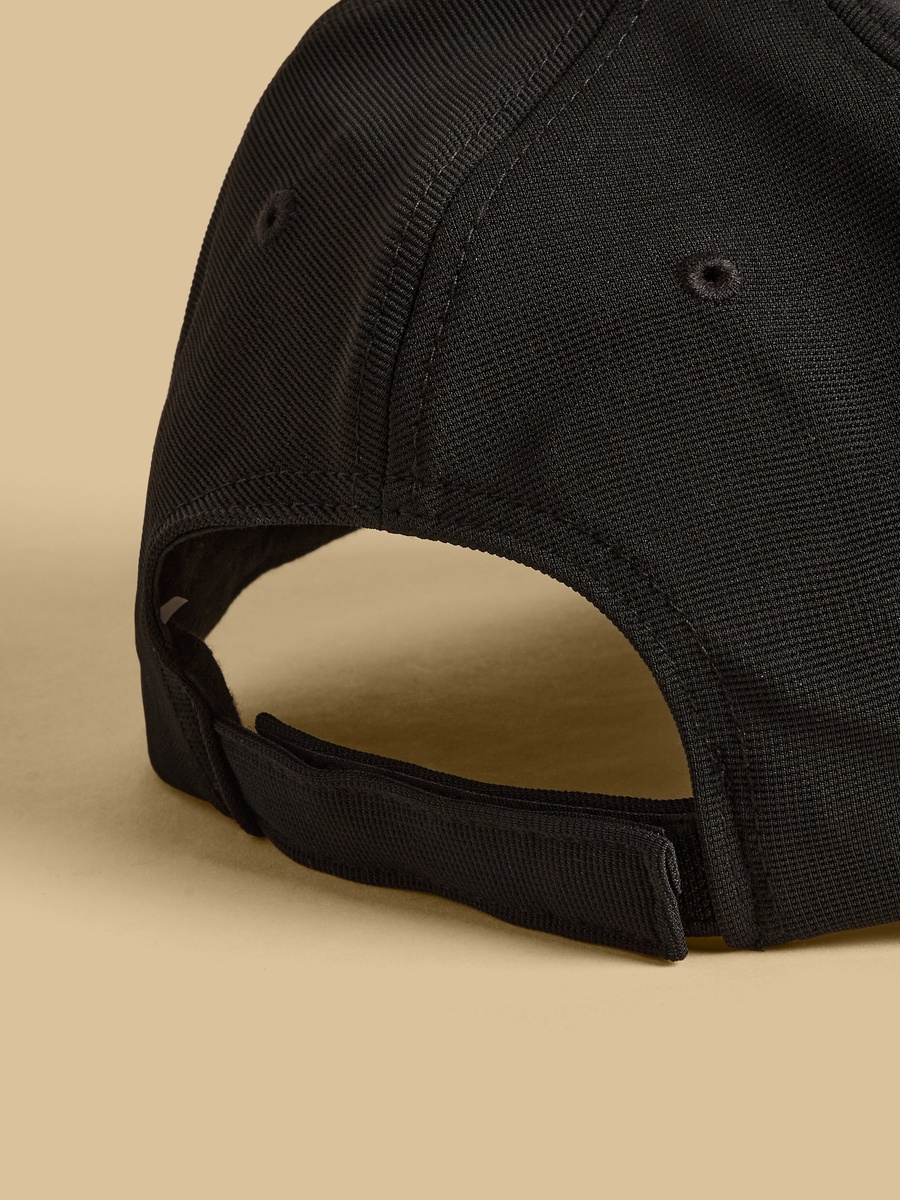 Embroidered Cap with Hook and Loop Strap Closure