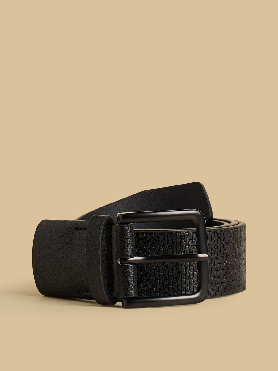 Textured Belt with Pin Buckle Closure