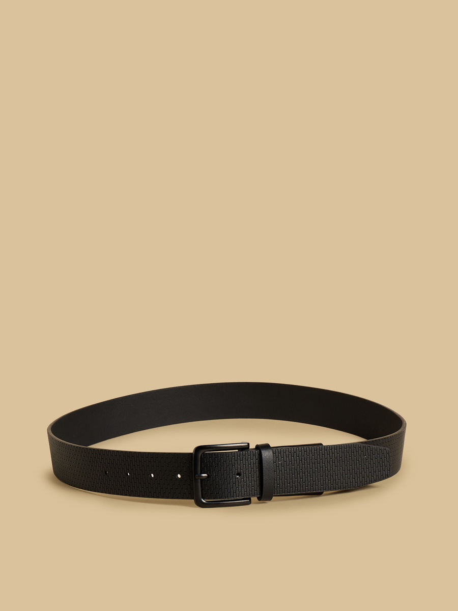 Textured Belt with Pin Buckle Closure