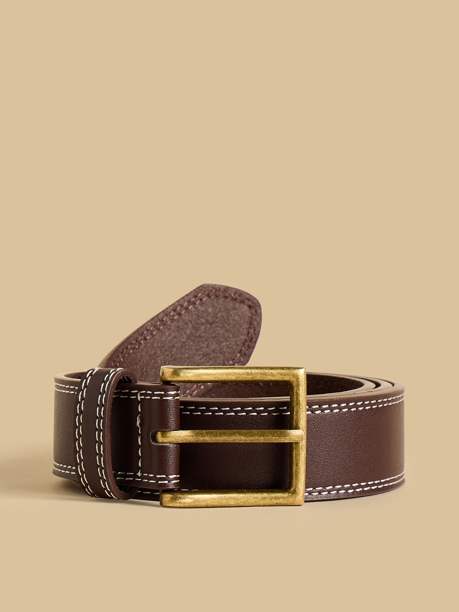Textured Belt with Pin Buckle Closure