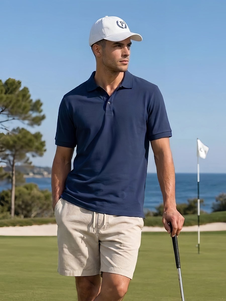 Men Cotton Stretch Regular Fit Polo