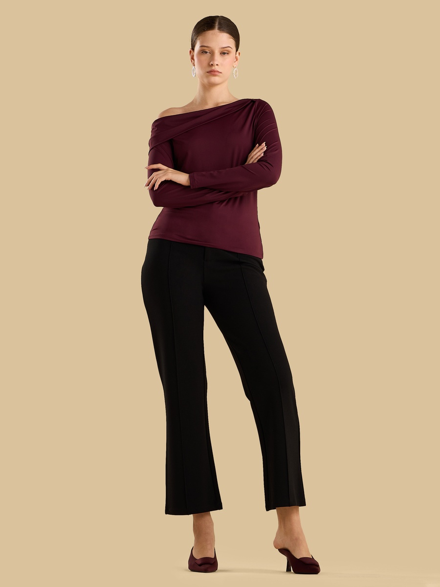 Ruched One Shoulder Top