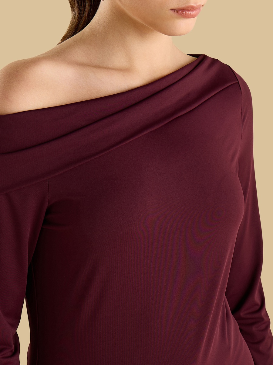 Ruched One Shoulder Top