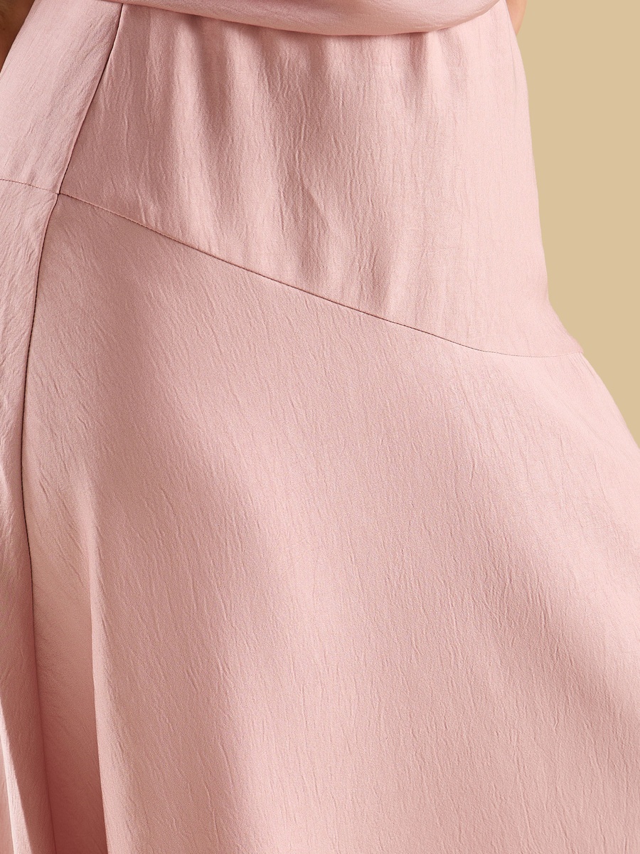 Asymmetric Satin Skirt