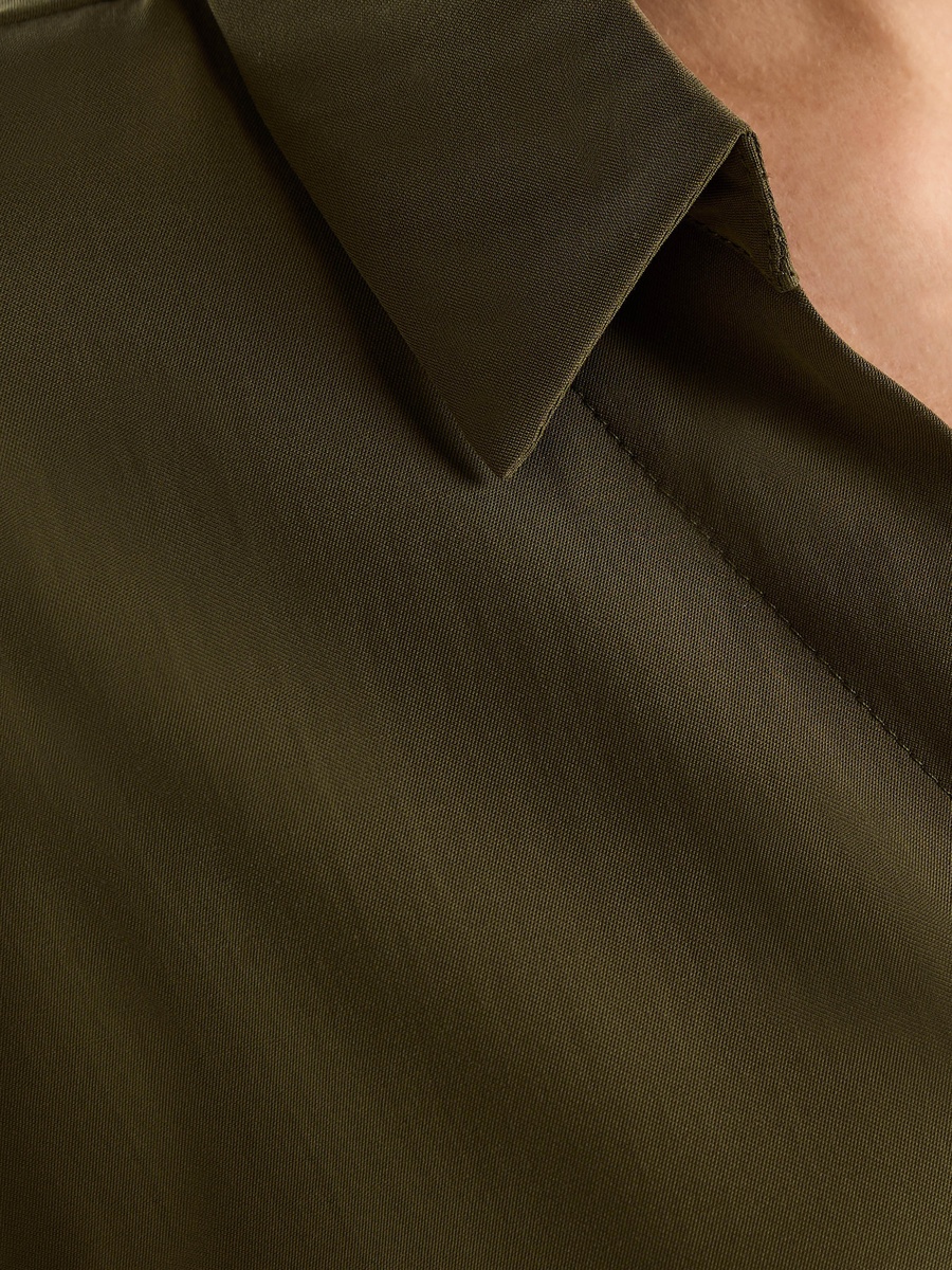 Twill Shirt with Extended Sleeves