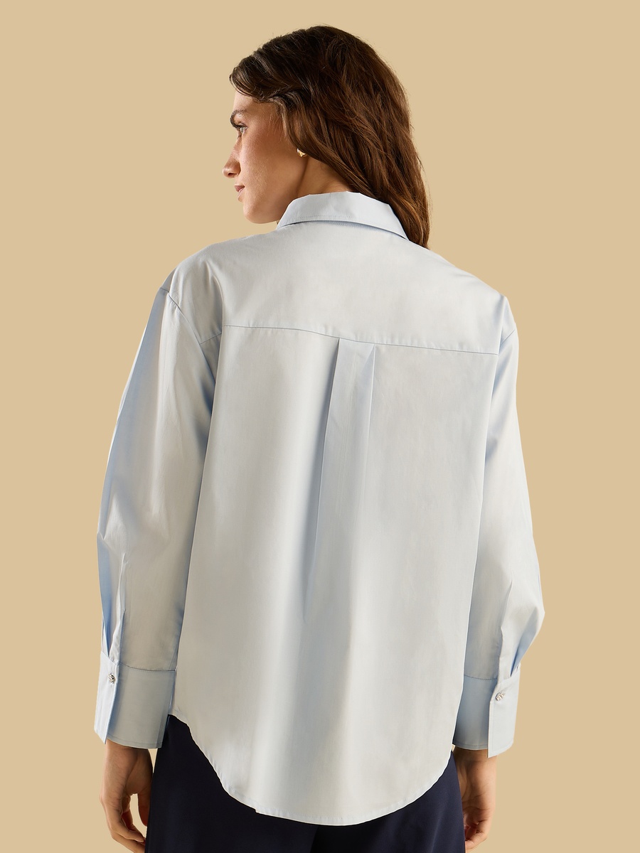Embellished Poplin Shirt