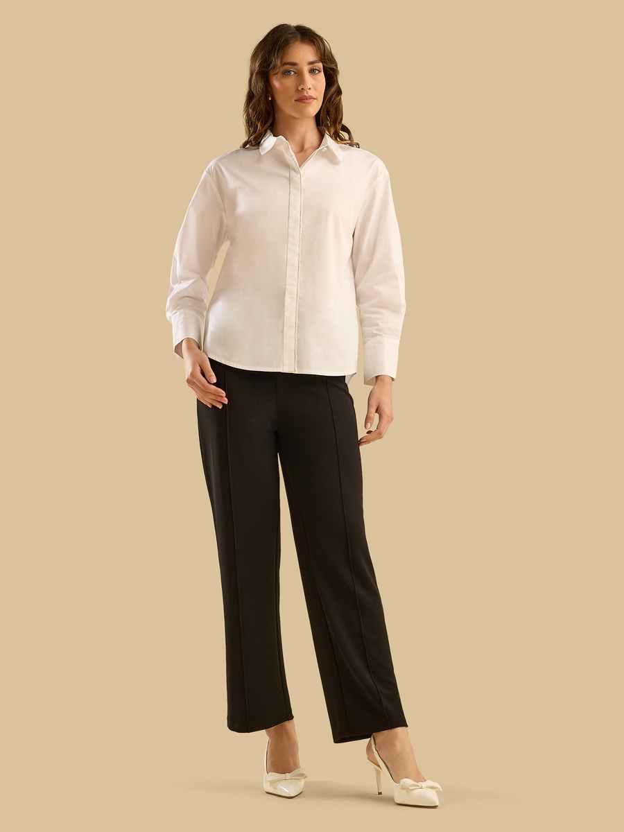 Embellished Poplin Shirt