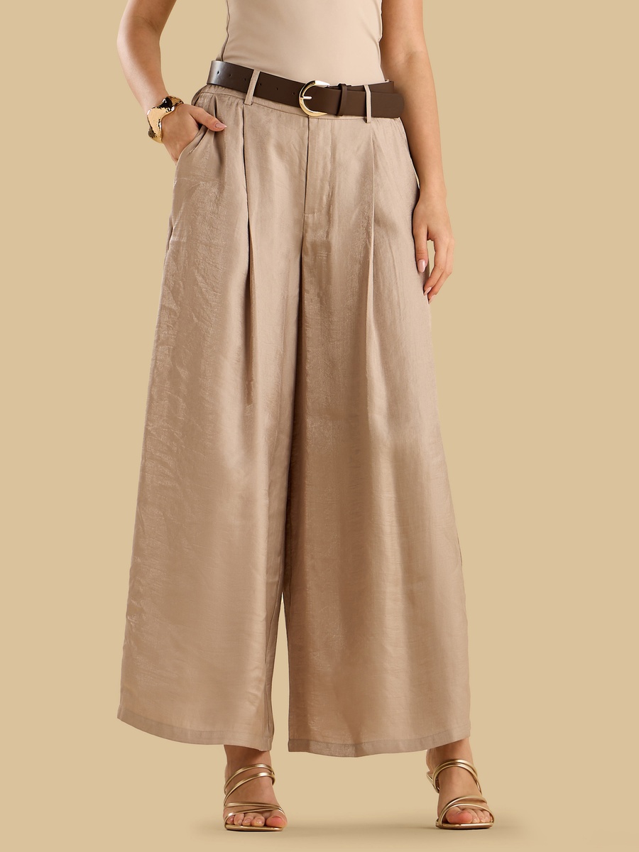 Wide Leg Pants with Belt