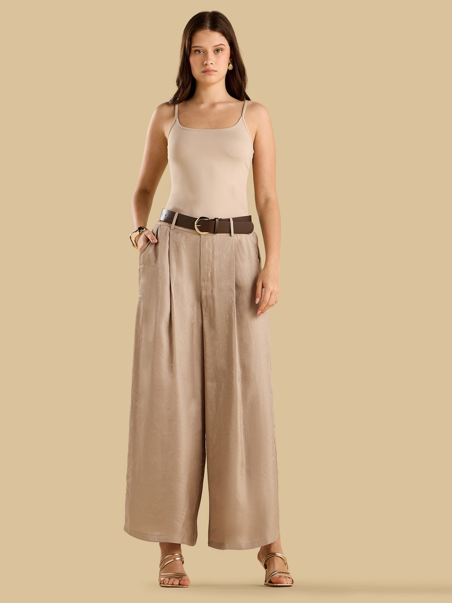 Wide Leg Pants with Belt