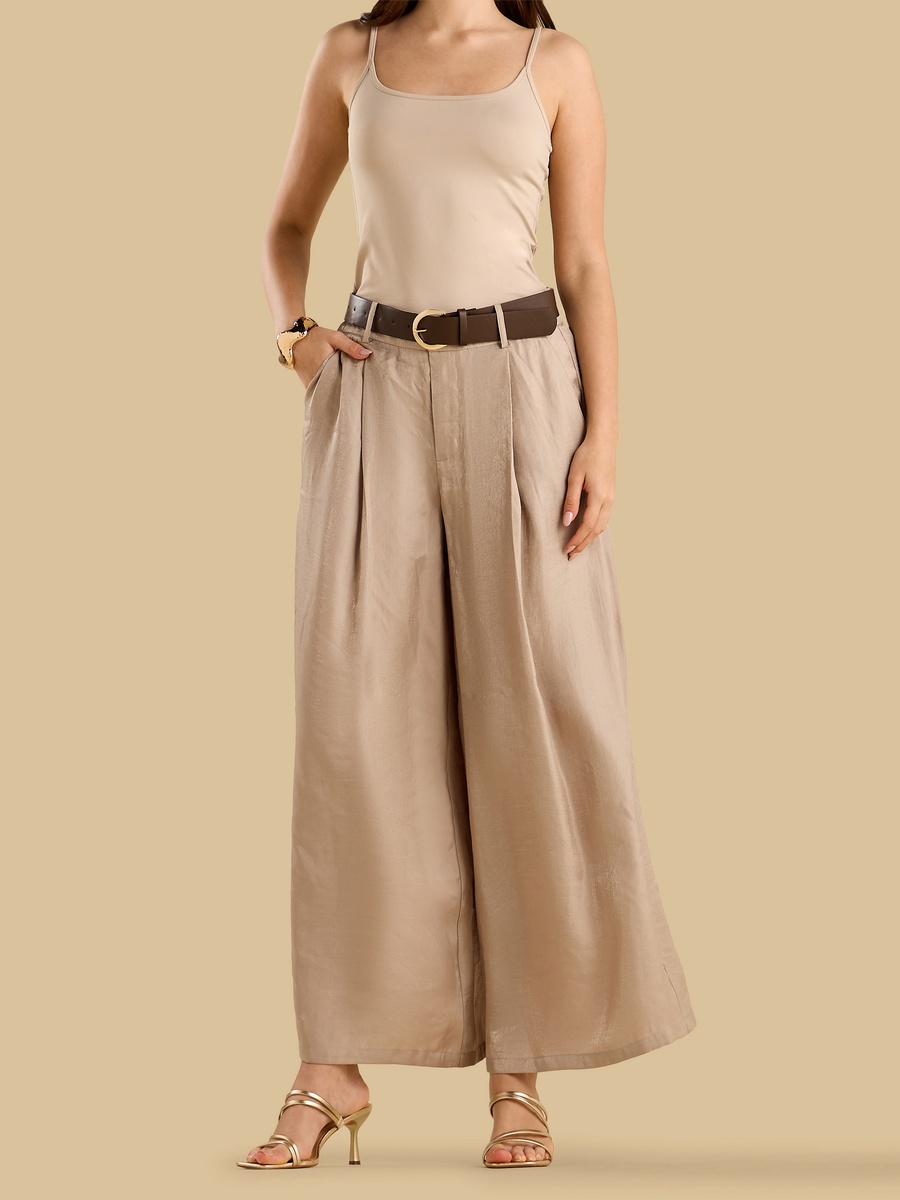 Wide Leg Pants with Belt
