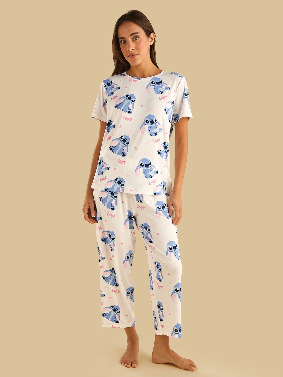 Stitch Print Pyjama Set