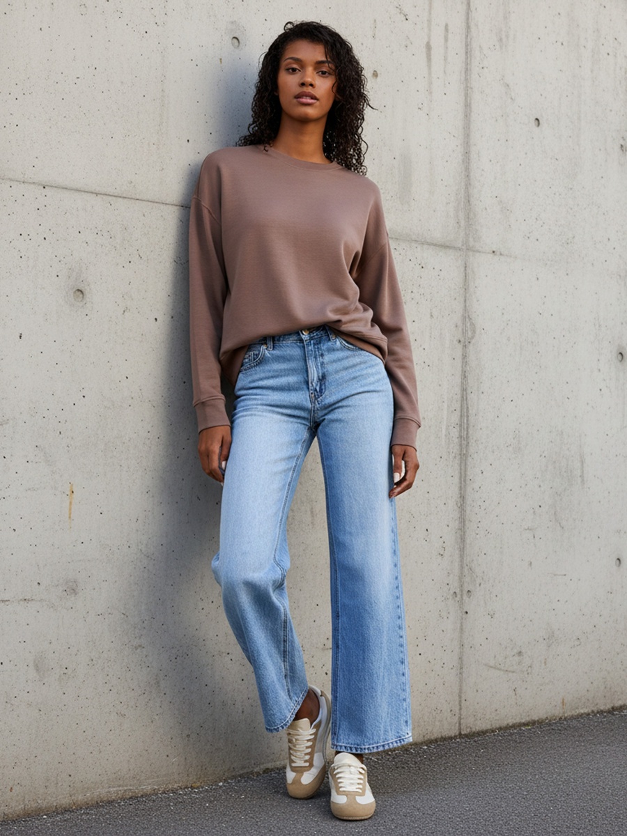Drop Shoulder Modal Sweatshirt