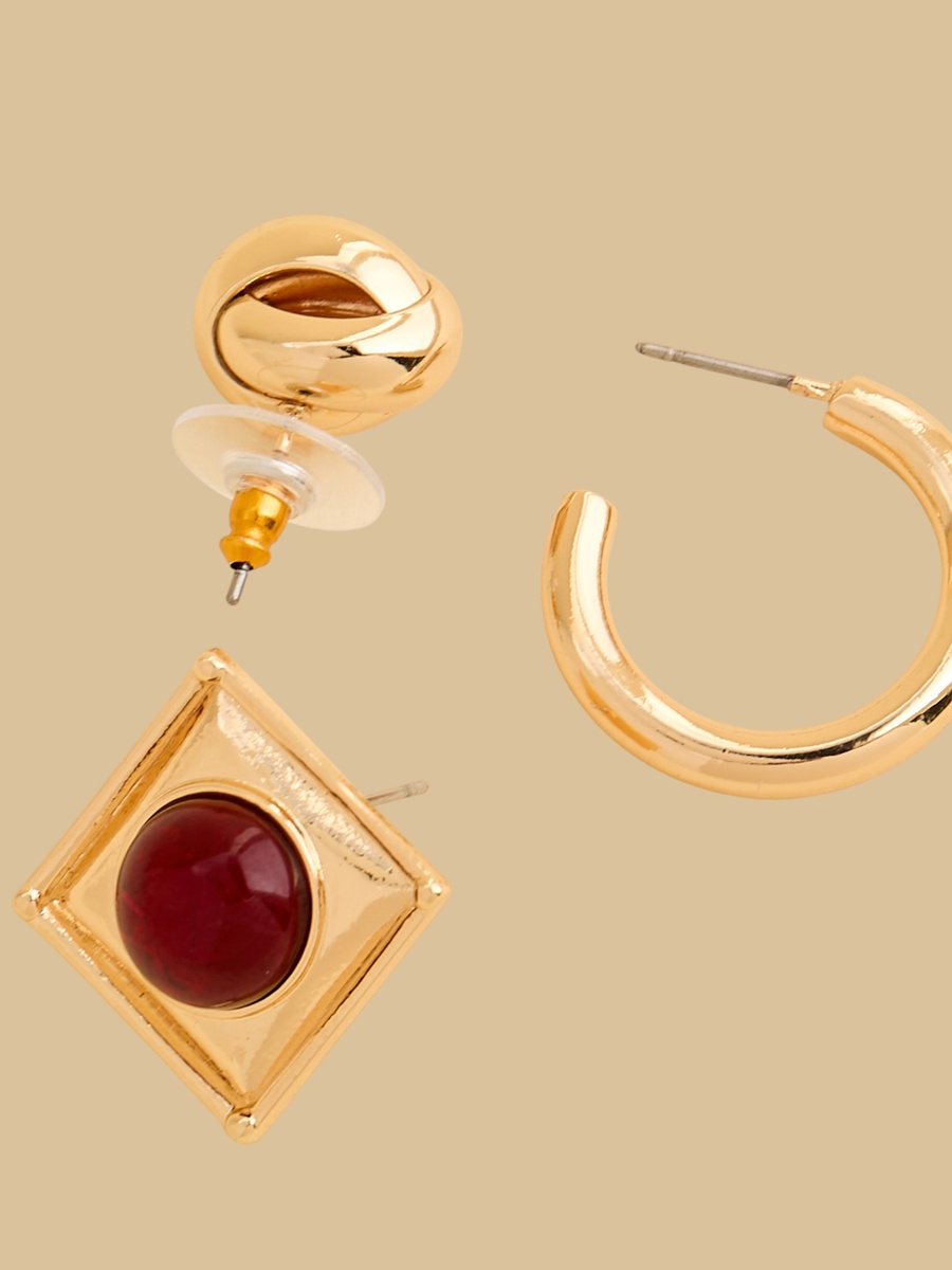 Pack of 3 - Assorted Metallic Earrings