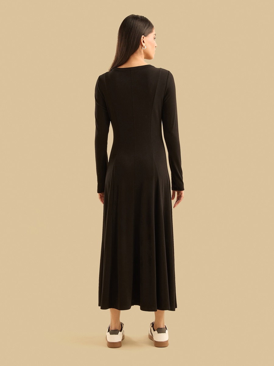 Pleated Midi Dress