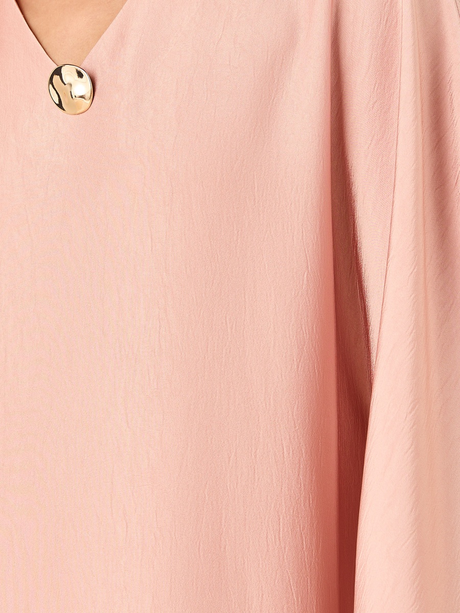 Satin Kaftan Dress with Metal Trim