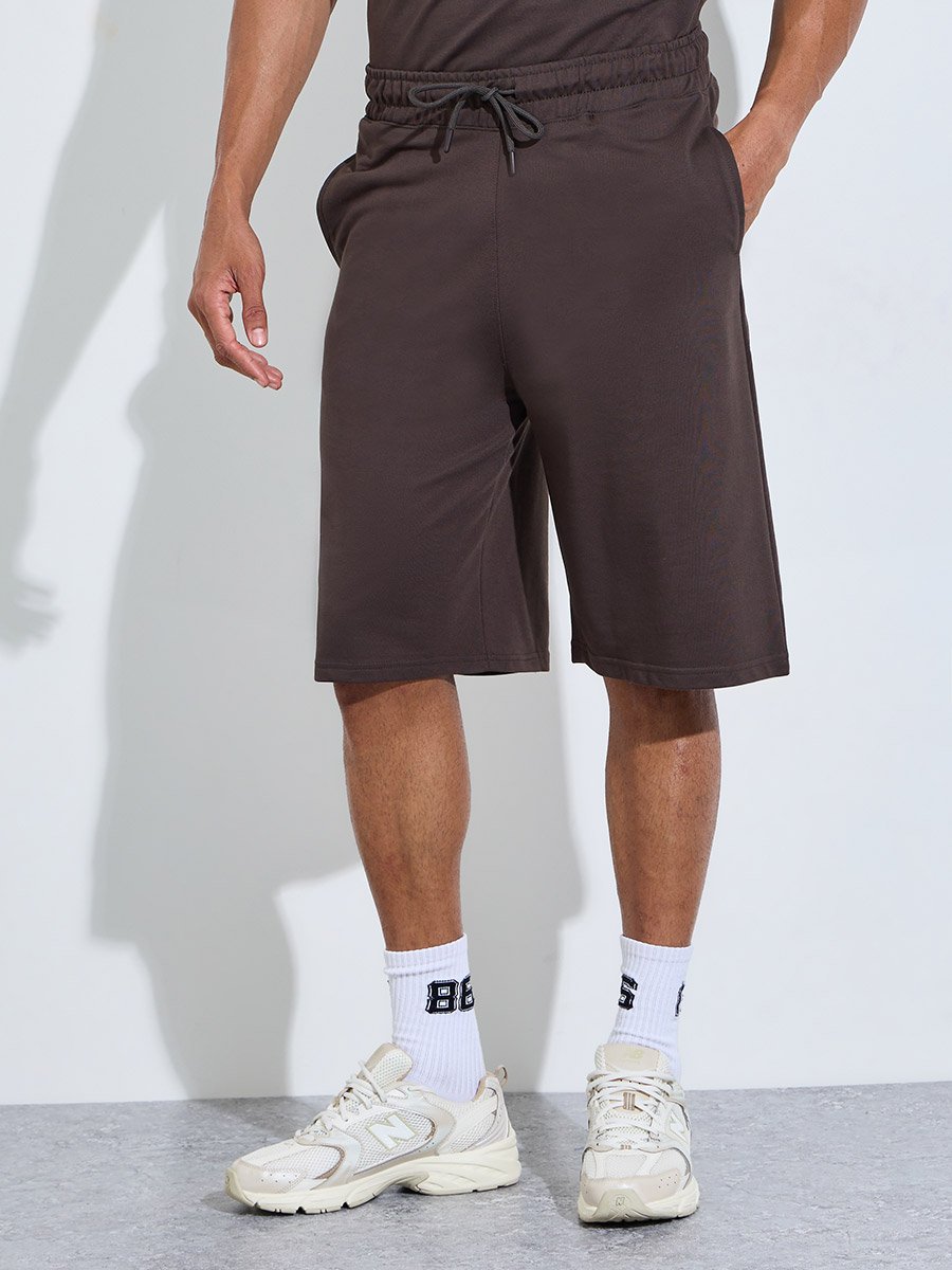 Men Slogan Print Oversized T-Shirt and Shorts Set