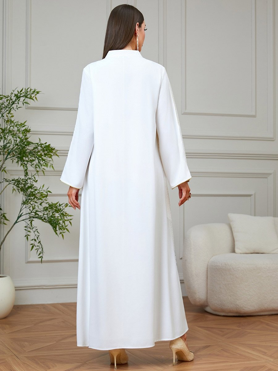 Women Textured Embellished Yoke Jalabiya