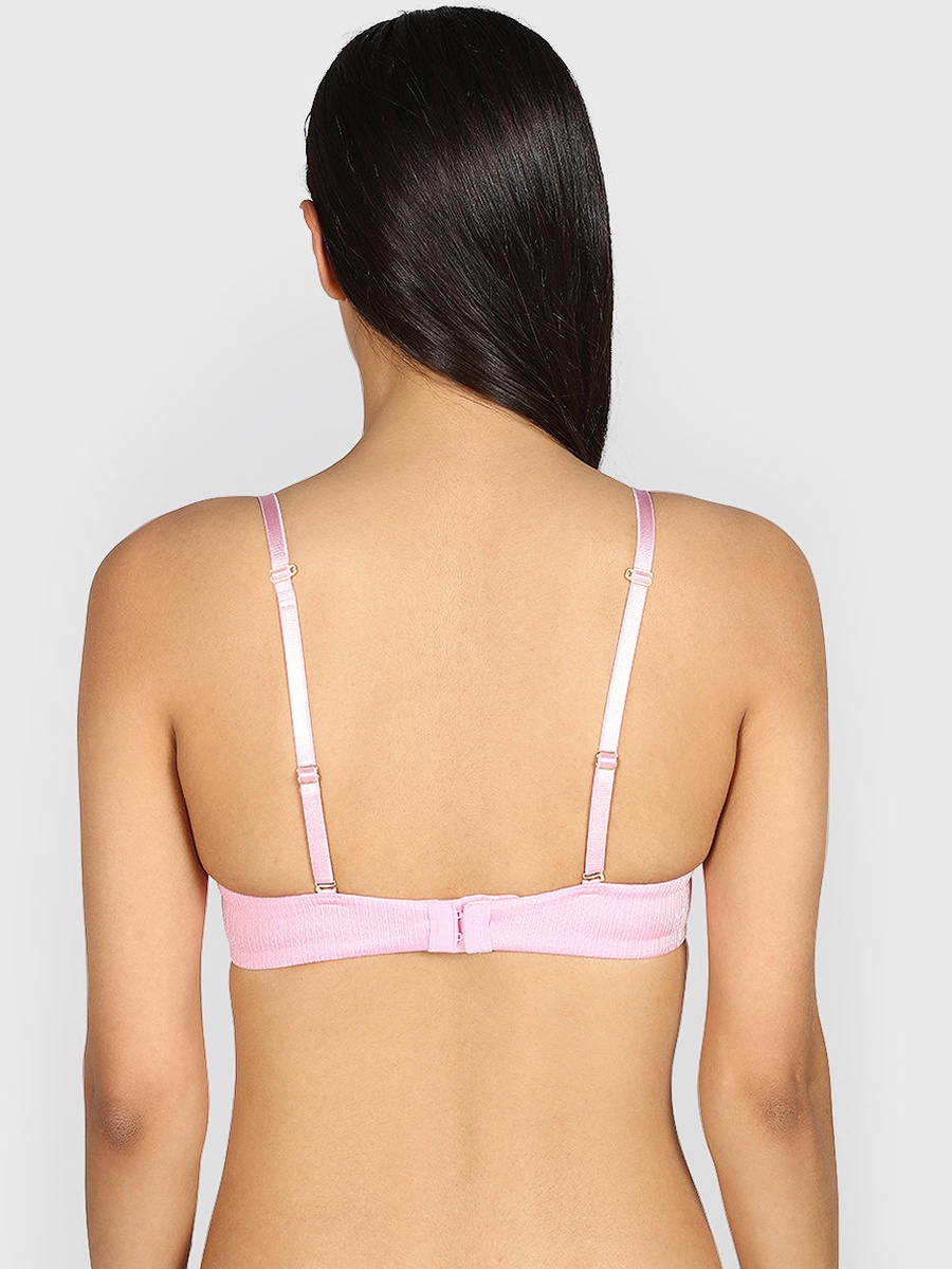 Padded Wired Plunge Bra with Hook