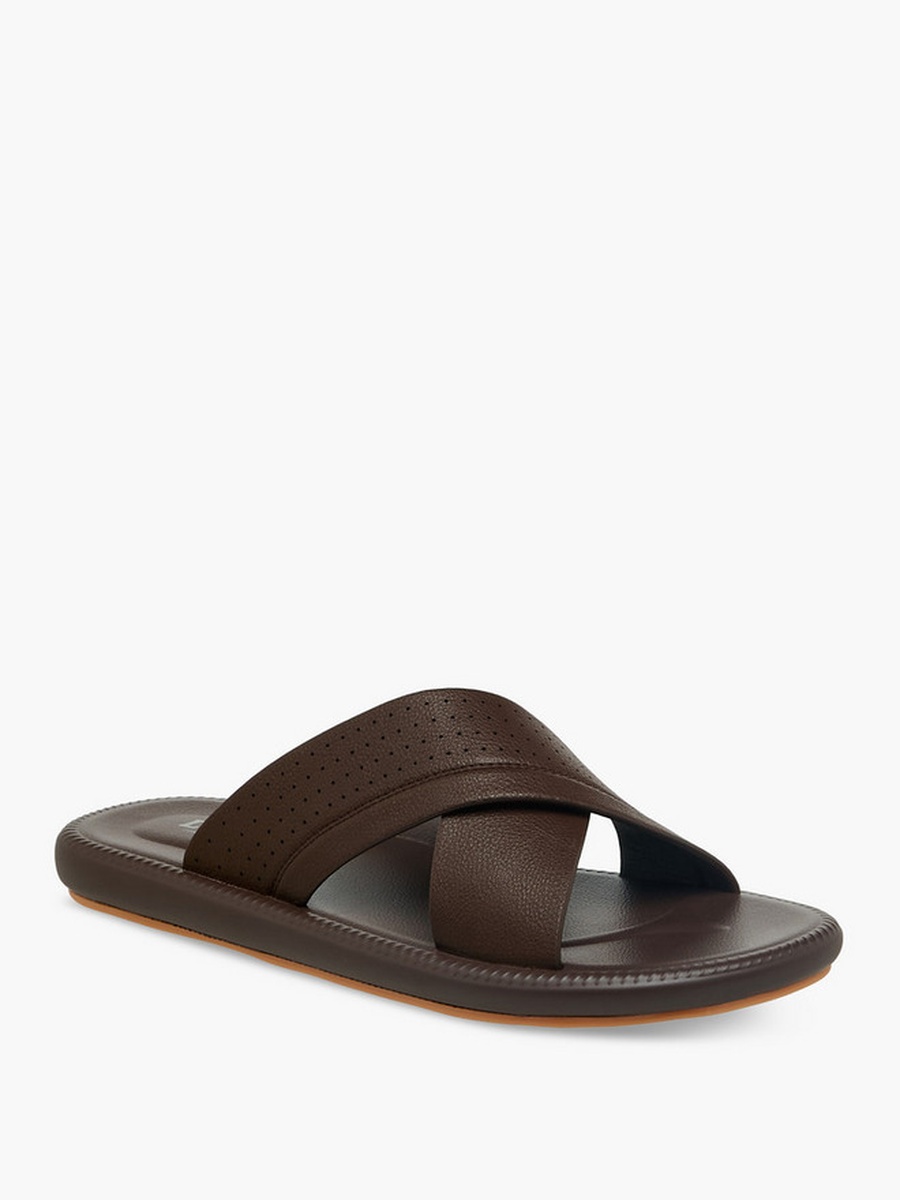 Men Cross Strap Comfort Sandals