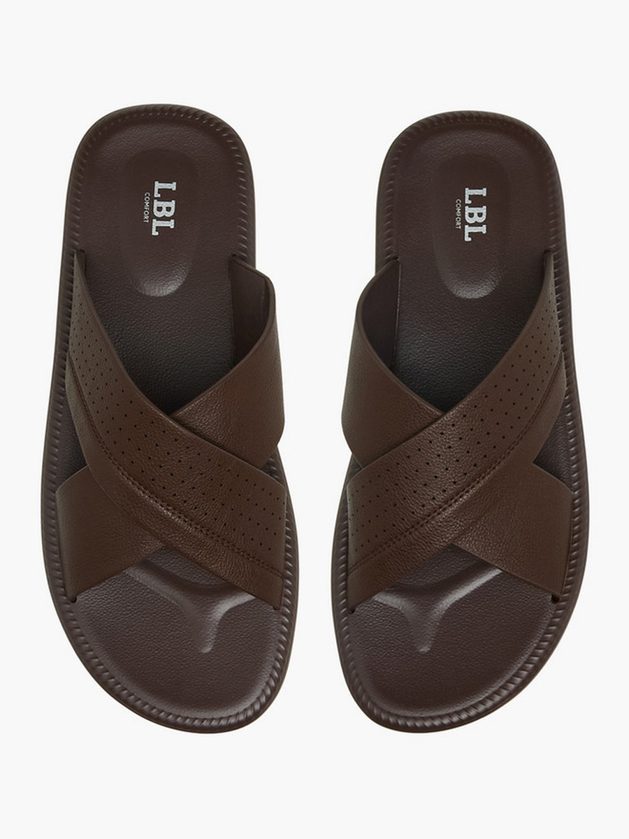 Men Cross Strap Comfort Sandals