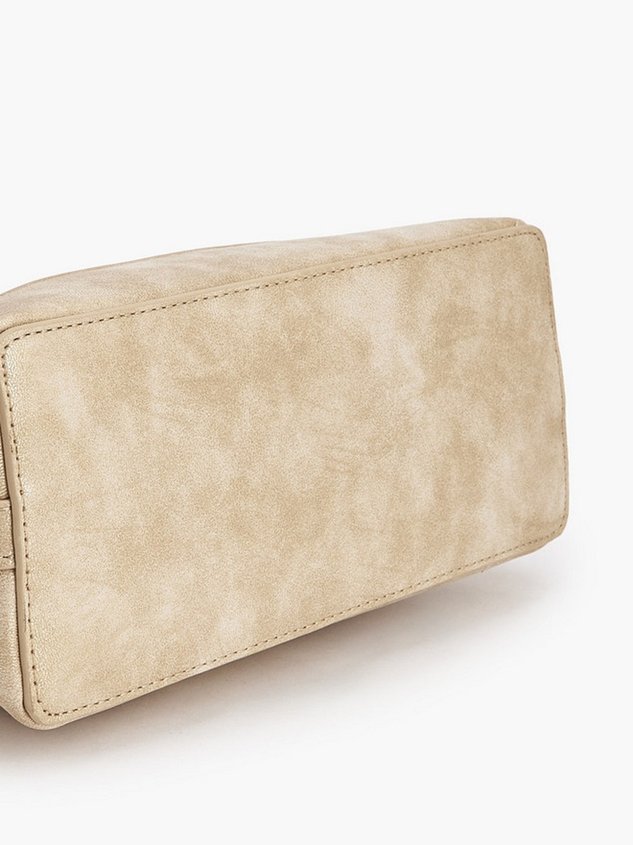 Textured Crossbody Bag with Detachable Shoulder Strap 