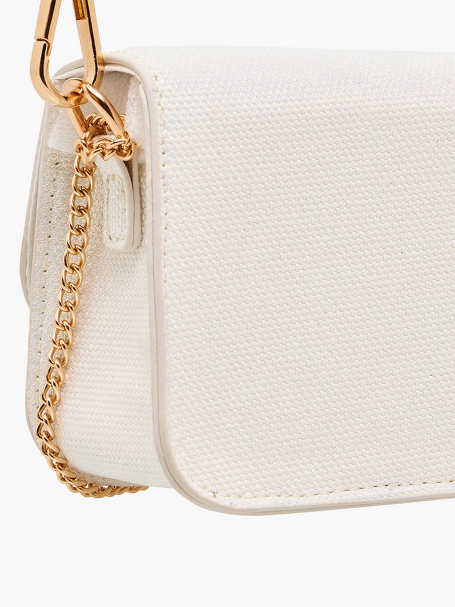 Embellished Butterfly Crossbody Bag with Chain Strap 