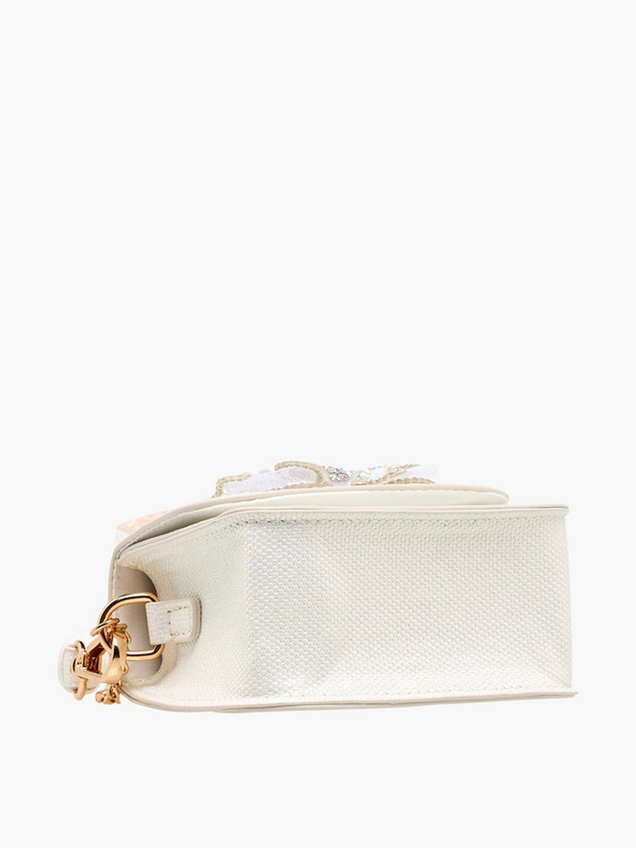 Embellished Butterfly Crossbody Bag with Chain Strap 