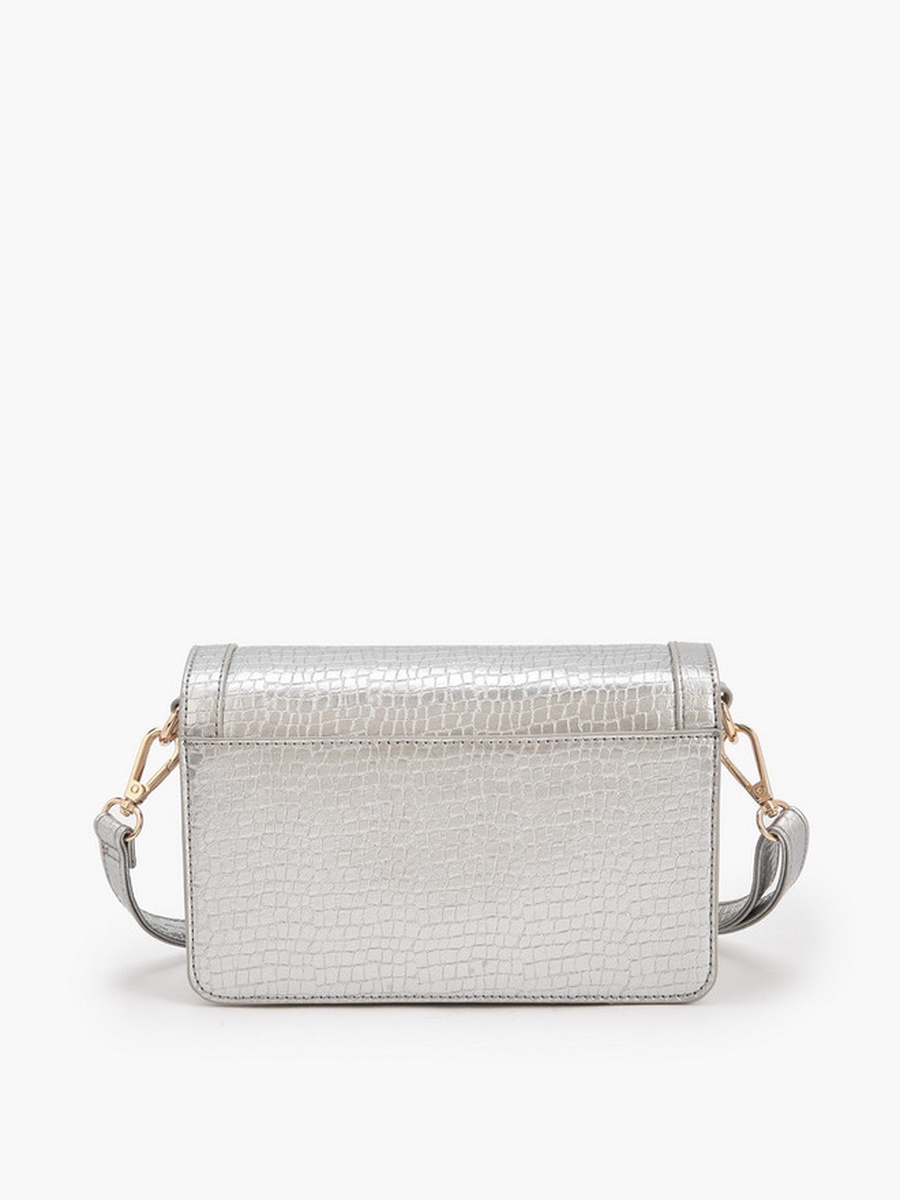 Textured Crossbody Bag with Detachable Strap 