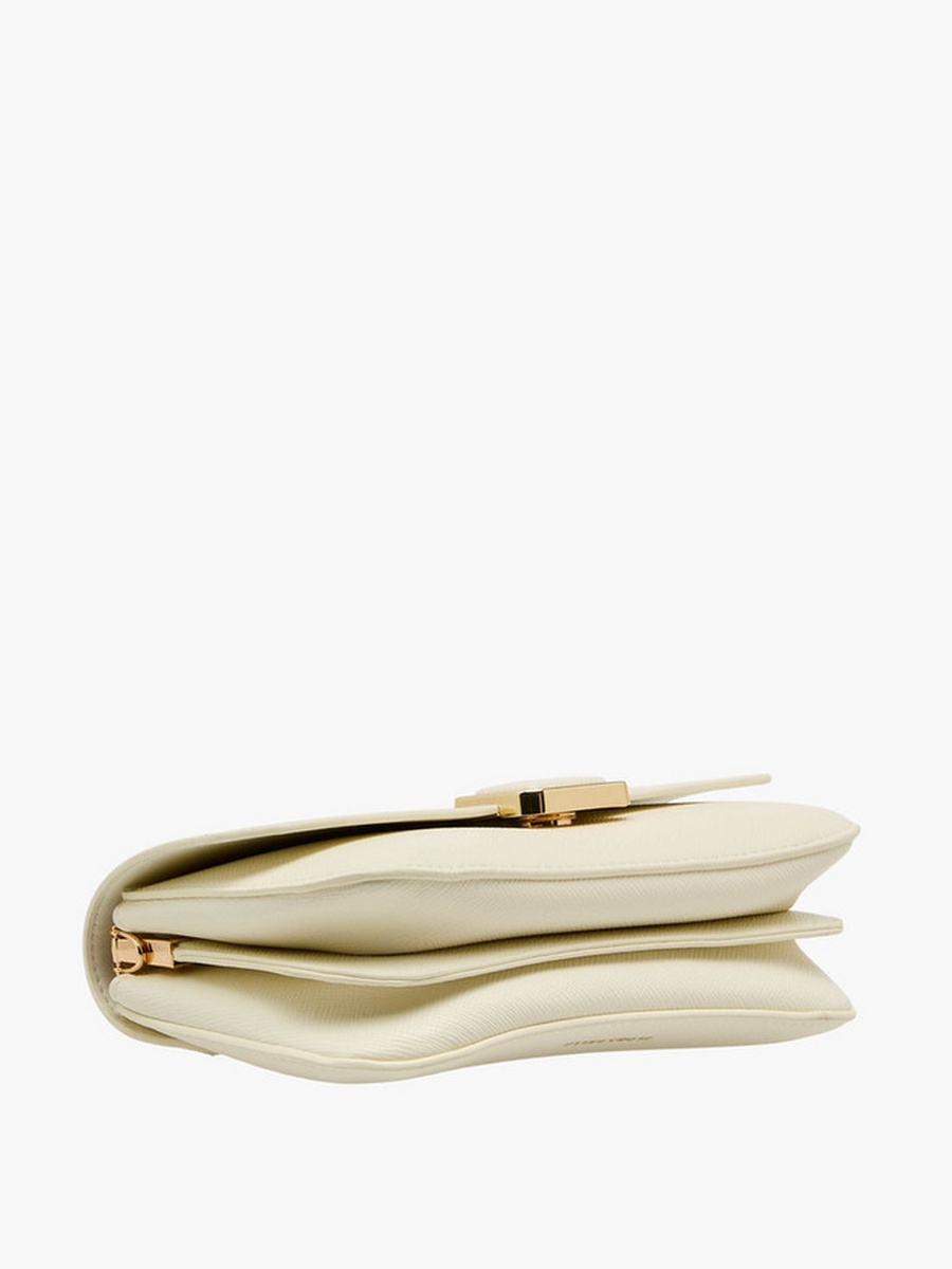 Textured Crossbody Bag with Detachable Chain Strap