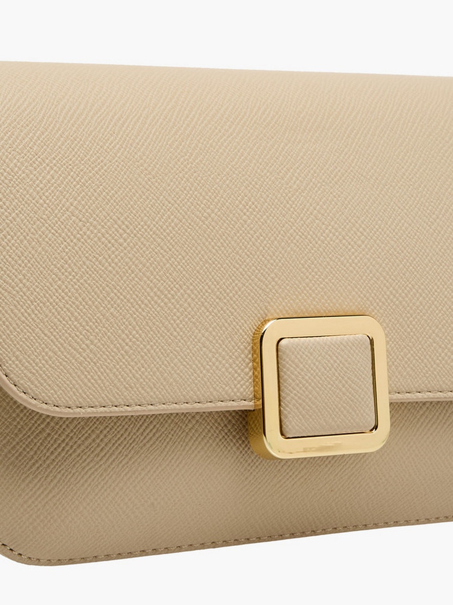 Textured Crossbody Bag with Detachable Chain Strap