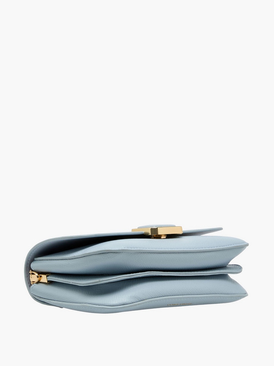 Textured Crossbody Bag with Detachable Chain Strap
